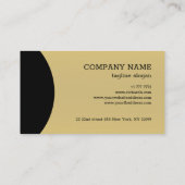 Schwarz und Gold Visitenkarte (Rückseite)