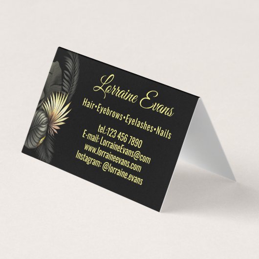 Schwarz und Gold. Visitenkarten (Rückseite)