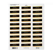 Schwarz und Gold Vorlage Elegante Moderne Rückkehr (Vorne)