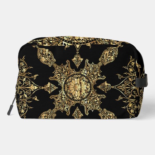 Schwarz und Gold Waschbeutel (Rückseite)