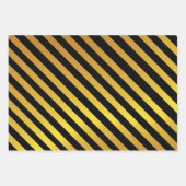 Schwarz und Gold Weihnachten Geschenkpapier Set (Vorderseite 3)