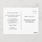 Schwarz und Gold Weihnachten haben wir neue Zuhaus Postkarte (Rückseite)