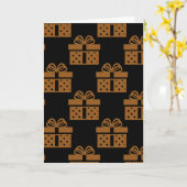 Schwarz und Gold Weihnachten Karte (Gelbe Blume)