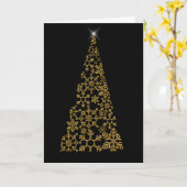 Schwarz und Gold Weihnachten Karte (Gelbe Blume)