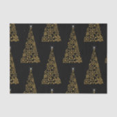 Schwarz und Gold Weihnachten Seidenpapier (Vorderseite)