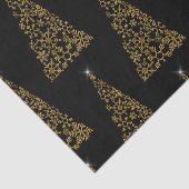 Schwarz und Gold Weihnachten Seidenpapier (Ausschnitt)