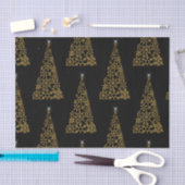 Schwarz und Gold Weihnachten Seidenpapier (Handwerk)