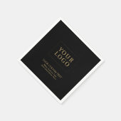 Schwarz und Gold | Werbeaktion für kundenspezifisc Serviette (Ecke)