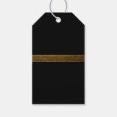 Schwarz und Gold Willkommensfeier Liebe & Dankesfe Geschenkanhänger (Rückseite)