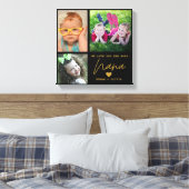 Schwarz und Gold Wir Liebe Sie Nana 3 Foto Collage Leinwanddruck (Insitu (Schlafzimmer))