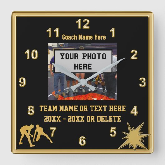 Schwarz und Gold Wrestling Uhren Ihr Foto, Text (Vorderseite)