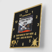 Schwarz und Gold Wrestling Uhren Ihr Foto, Text (Winkel)