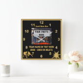 Schwarz und Gold Wrestling Uhren Ihr Foto, Text (Zuhause)