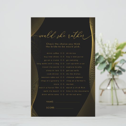 Schwarz und Gold würden sie eher Brautparty spiele (Stehend Vorderseite)