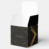 Schwarz und Gold Zickzack Geschenkschachtel (Geöffnet)