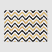 Schwarz und Gold Zickzack Seidenpapier (Vorderseite)