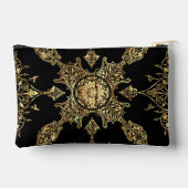 Schwarz und Gold Zubehörtasche (Rückseite)