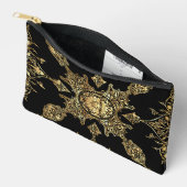 Schwarz und Gold Zubehörtasche (Offen)