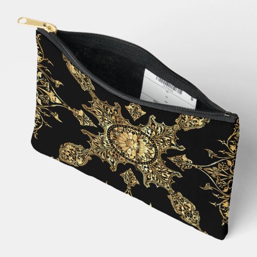 Schwarz und Gold Zubehörtasche (Offen)