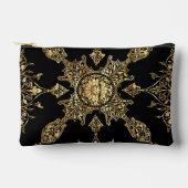 Schwarz und Gold Zubehörtasche (Vorderseite)