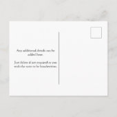 Schwarz und Gold zum Geburtstag Einladungspostkarte (Rückseite)