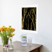 Schwarz- und Goldbäume Foliendrucke (Ablage(Küche))