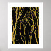 Schwarz- und Goldbäume Foliendrucke (Vorderseite)