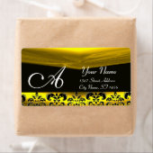 SCHWARZ- UND GOLDDAMASK-MONOGRAMM (Insitu)