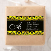 SCHWARZ- UND GOLDDAMASK-MONOGRAMM (Insitu)