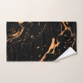 Schwarz und Golden Abstrakt Badhandtuch Set (Handtuch)