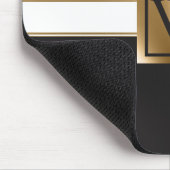 Schwarz und Golden Arabesc Mousepad (Ecke)
