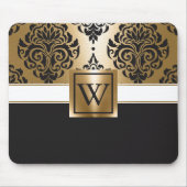 Schwarz und Golden Arabesc Mousepad (Vorne)