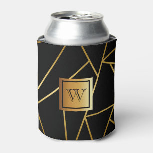 Schwarz und Golden Geometric Dosenkühler