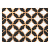 Schwarz und Golden Geometric Tischdecke (Vorderseite (Horizontal))