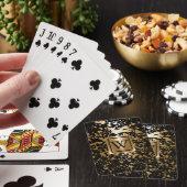 Schwarz und Golden Metallic Spielkarten (In Situ)