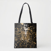 Schwarz und Golden Metallic Tasche (Vorderseite)