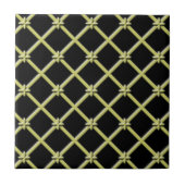 Schwarz und Golden Tile Fliese (Vorderseite)