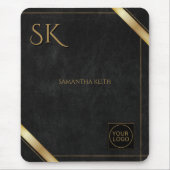 Schwarz und goldener Streifen für Geschäftsleute Mousepad (Vorne)