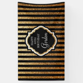 Schwarz- und Goldfahne Banner (Vertikal)