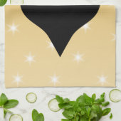 Schwarz-und Goldfarbweihnachtsentwurf Geschirrtuch (Gefaltet)