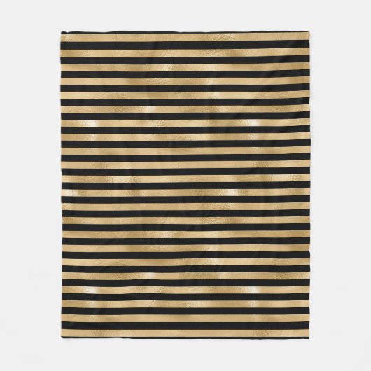 Schwarz und goldgestreiftes Fleeceblanket Fleecedecke (Vorderseite)