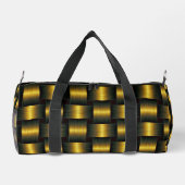 Schwarz- und Goldgitter Duffle Bag (Rückseite)