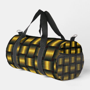 Schwarz- und Goldgitter Duffle Bag
