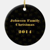 Schwarz-und GoldLilie glauben Keramik Ornament (Hinten)