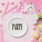 Schwarz-und Goldruhestands-Party-Teller Pappteller (Party)