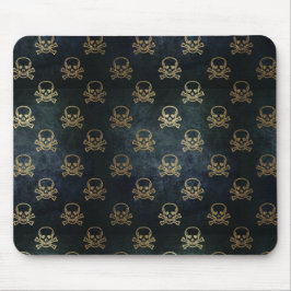 Schwarz- und Goldschädel Mousepad
