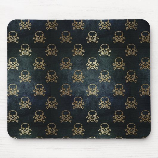 Schwarz- und Goldschädel Mousepad (Vorne)