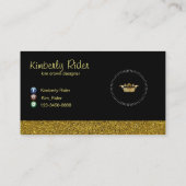 Schwarz- und Goldstreifen Visitenkarte (Rückseite)