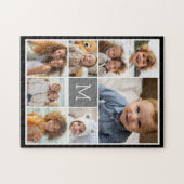 Schwarz und Grau 8 - klassische Monogramm Puzzle (Horizontal)