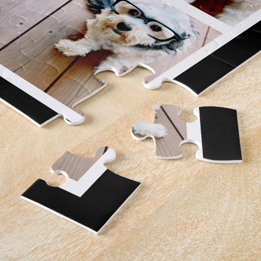 Schwarz und Grau 8 - klassische Monogramm Puzzle (Seite)